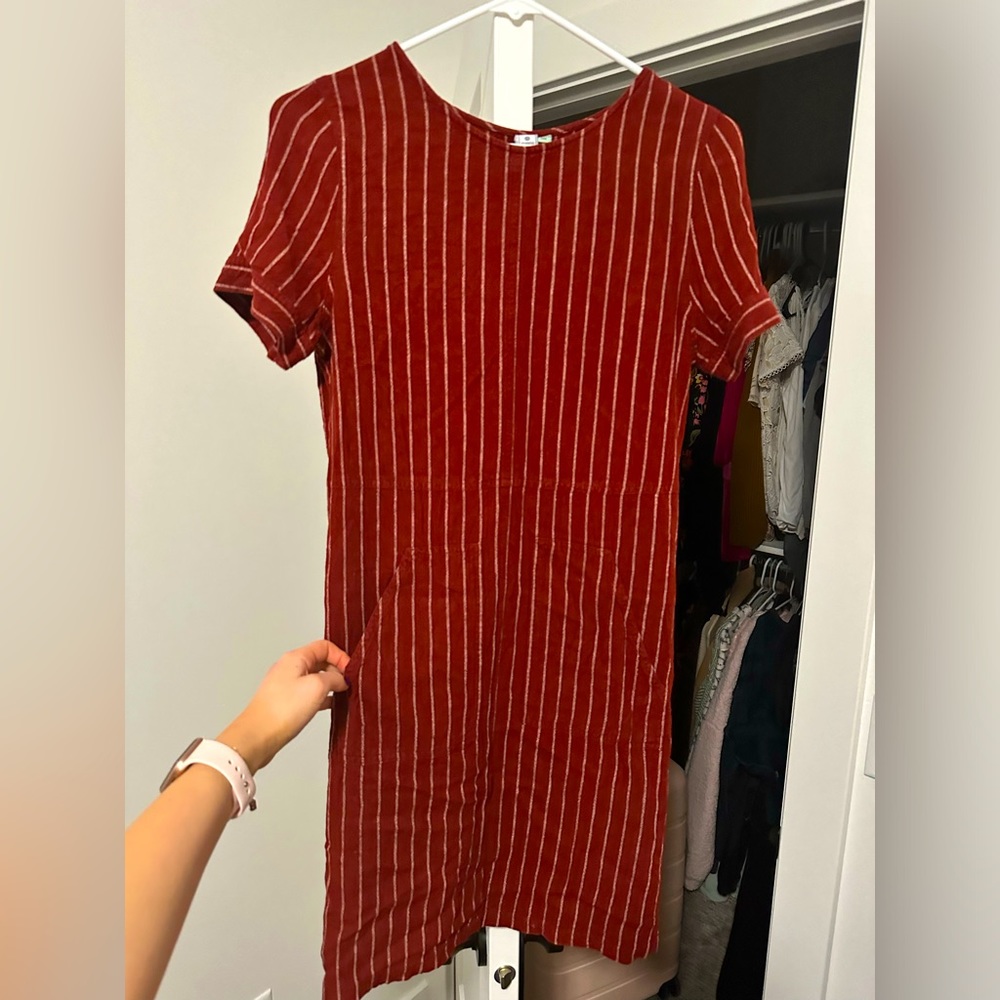 Striped Red Mini Dress